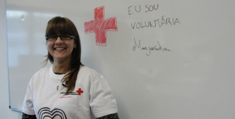 Volunt&aacute;rios da Juventude da Cruz Vermelha em a&ccedil;&atilde;o